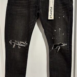 Men's Distressed Black purple jeans
all sizes